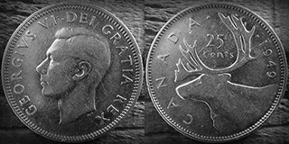 25 Cents GEORGE VI(2nd)