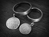 1800年代　6ペンス銀貨　ペアコインリング